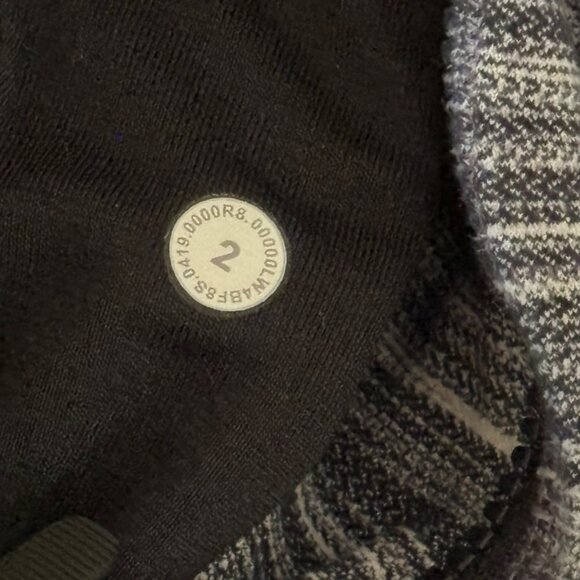 Lululemon Hooded Full Zip Define Jacket Nulu Heathered Black White Black Size 2 - Picture 7 of 10